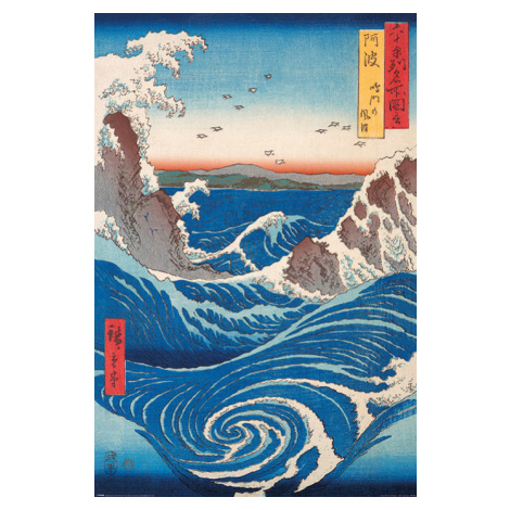 Plakát, Obraz - Hiroshige - Naruto Whirlpool, (61 x 91.5 cm) Pyramid