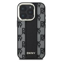 DKNY PU Leather Checkered Pattern Magsafe Zadní Kryt pro iPhone 16 Pro Max Black