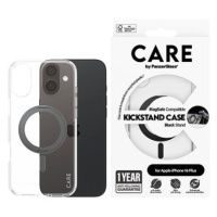 PanzerGlass CARE kryt Apple iPhone 16 Plus MagSafe KickStand čirý/černý + záruka proti žloutnutí