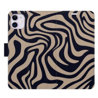 iSaprio Flip pouzdro Zebra Black 02 pro iPhone 11