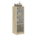 vidaXL Highboard se skleněnými dvířky dub sonoma 35 x 37 x 109 cm