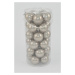 DUE ESSE Set 30 ks skleněných vánočních koulí, stříbrná perleť, Ø 6 cm