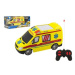 Auto RC ambulance plast 20cm na dálkové ovládání na baterie se světlem