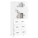 vidaXL Skříň highboard lesklá bílá 69,5 x 34 x 180 cm kompozitní dřevo