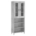 vidaXL Skříň highboard betonově šedá 69,5x34x180 cm kompozitní dřevo