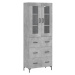 vidaXL Skříň highboard betonově šedá 69,5x34x180 cm kompozitní dřevo