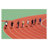 Umělecká fotografie Runners racing on track, Photo and Co, (40 x 26.7 cm)
