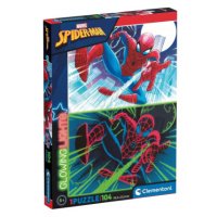 Clementoni 27555 - Svítící puzzle Marvel: Spider-Man 104 dílků