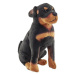 Wild Republic Plyš pes se zvukem Rottweiler tmavý 14cm