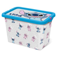 STOR Plastový úložný box s víkem Stitch 7l