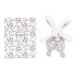 Plyšový zajíček na mazlení Bunny Comforter White Doudou et Compagnie v dárkovém balení bílý 18 c