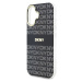 Zadní kryt DKNY PC/TPU Repeat Pattern Tonal Stripe Magsafe pro Apple iPhone 16, černá