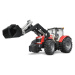 Bruder 03047 Traktor Massey Ferguson 7624 s čelním nakladačem