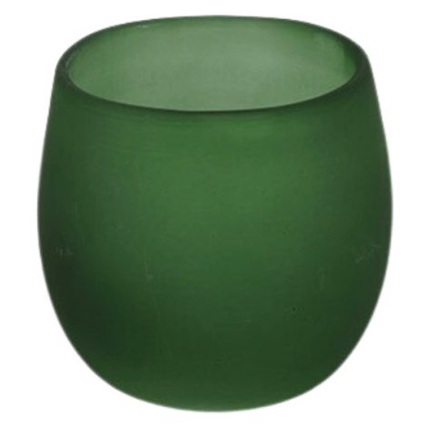 Zelený skleněný svícen GINNY GREEN - více velikostí Velikost: S