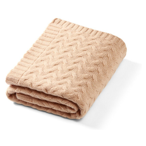 BABYONO Deka z merino vlny 75 x 100 cm dark beige 0m+