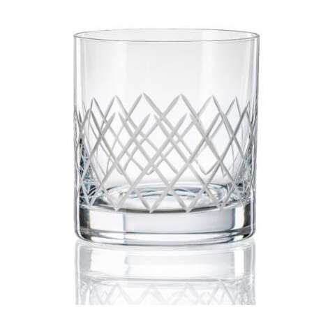 Crystalex broušené sklenice na whisky Barline matný brus 280 ml 1KS Crystalex-Bohemia Crystal