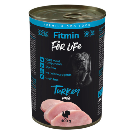 Výhodné balení Fitmin Dog For Life 12 x 400 g - krůtí