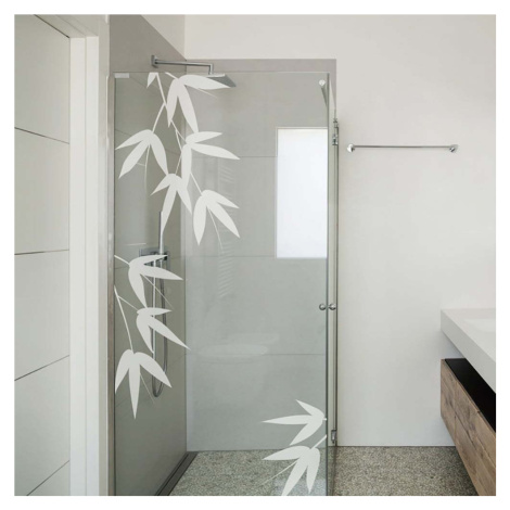 Samolepka na dveře od sprchy Ambiance Bamboo Leaves