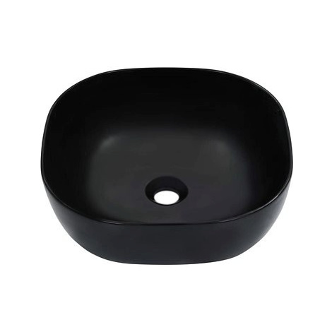Umyvadlo černé 42,5 × 42,5 × 14,5 cm keramika SHUMEE