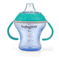 BabyOno netekoucí hrnek s měkkým pítkem 180ml - tyrkysová