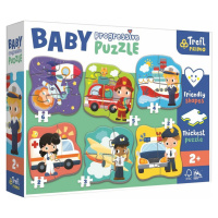 Trefl Baby puzzle Povolání a vozidla, 6v1 (2-6 dílků)