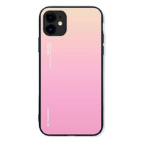 TopQ Kryt LUXURY iPhone 11 pevný duhový meruňkový 45480