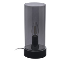 LIVARNO home Stolní LED lampa s kouřovým sklem (válec)