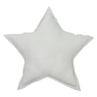 Cotton & Sweets Mini lněný polštář hvězda světle šedá 36 cm