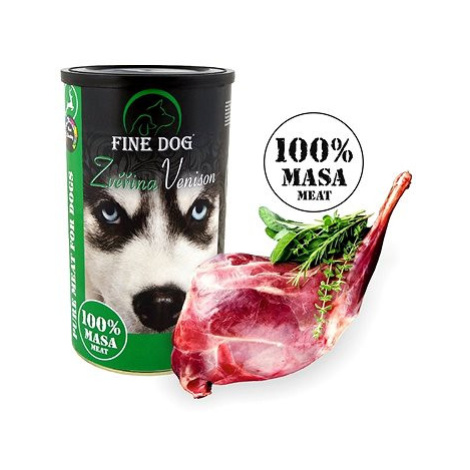 Fine Dog konzerva zvěřina 100 % masa 2 × 1200 g