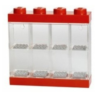 Lego® vitrínka na 8 minifigurek červená