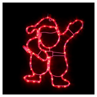 ACA Lighting Vánoční venkovní dekorace santa, 72 LED 3m hadice, červená, IP44, 41x46cm, 1.5m nap