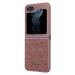 Guess hard kryt na Samsung Galaxy Z Flip 5 Pink Glitter Flakes Metal Logo