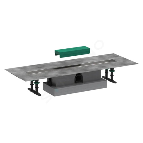 HANSGROHE uBox universal Set pro standardní instalaci lineárního sprchového žlabu 700 mm, nerez 