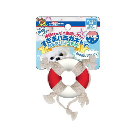 Japan Premium gumová hračka s bavlněnou zubní nití "Záchranný kruh" pro psy