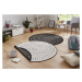 NORTHRUGS - Hanse Home koberce Kusový koberec Twin-Wendeteppiche 103109 schwarz creme kruh – na 