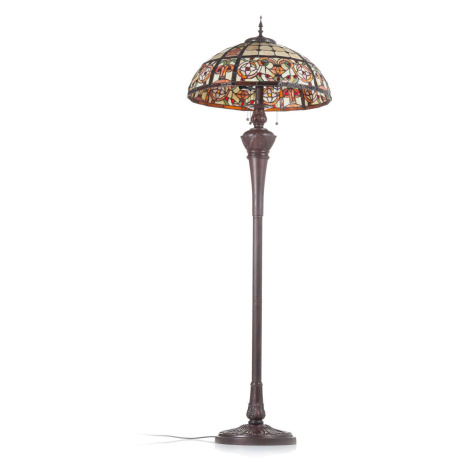 Clayre&Eef Luxusní stojací lampa Lindsay v Tiffany stylu Clayre & Eef