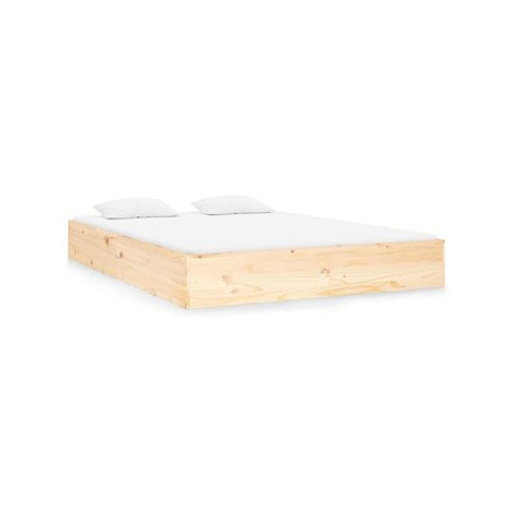 Rám postele masivní dřevo 140 × 190 cm, 820082 SHUMEE