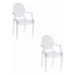 Set dvou židlí BUSAN průsvitné (2ks)
