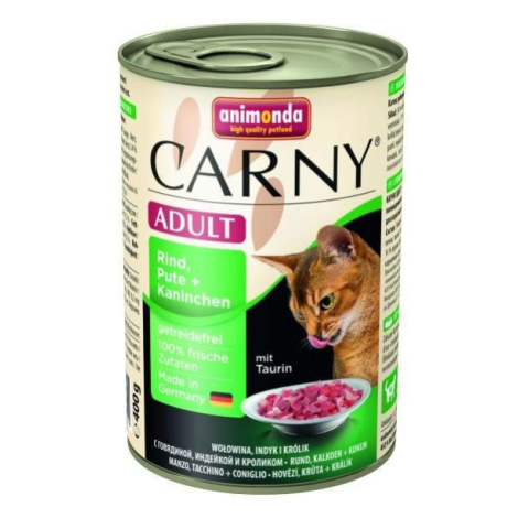 Animonda Carny konzerva pro kočky hovězí+krůta+králík 400g
