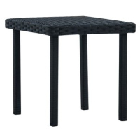 Zahradní čajový stolek černý 40 x 40 x 40 cm polyratan