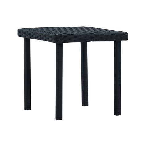 Zahradní čajový stolek černý 40 x 40 x 40 cm polyratan SHUMEE