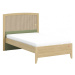 Studentská postel 120x200cm s čelem habitat - dub/zelená