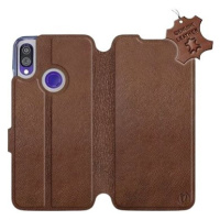 Flip pouzdro na mobil Xiaomi Redmi Note 7 - Hnědé - kožené - Brown Leather