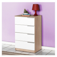 Adore Furniture Komoda 89x55 cm hnědá/bílá