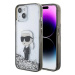 Kryt Karl Lagerfeld KLHCP15SLKKNSK iPhone 15 6.1" transparent hardcase Liquid Glitter Ikonik (KL