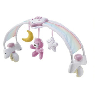 Chicco Rainbow hrající panel First Dreams Sky na postýlku s hračkami růžový