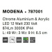 Nova Luce Moderní koupelnové nástěnné LED svítidlo Modena - 12 W LED, 874 lm, 490 mm NV 787001