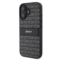 Pouzdro Dkny pro iPhone 16 6,1 černé textury s tónovým proužkem