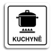 Accept Piktogram "kuchyně II" (80 × 80 mm) (bílá tabulka - černý tisk)