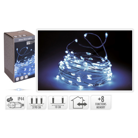 Mondex Světelný LED řetěz Opti 319 cm studený bílý